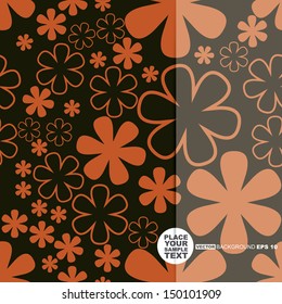 Decorative floral card. vector