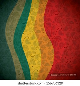 Decorative floral card. vector