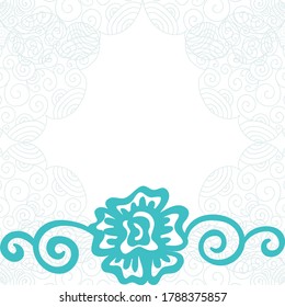Decorative floral card. Vector illustration