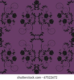 Decorative floral classical seamless background.