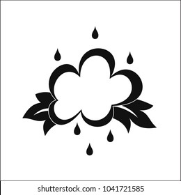 Decorative floral cloud ornament. Vector illustration