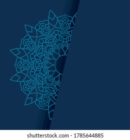 decorative floral colorful half mandala ethnicity artistic icon vector illustration design