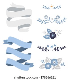 Decorative floral compositions collection