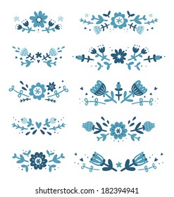 Decorative floral compositions collection