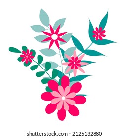 Decorative floral compositions collection. Vector