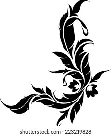 Decorative floral corner
