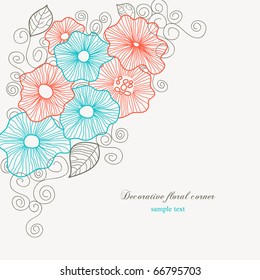 Dekorative Blumenecke