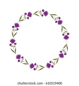 Decorative floral crown icon vector illustration design