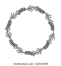 Decorative floral crown icon vector illustration design