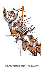 decorative floral design diagonally on a white background