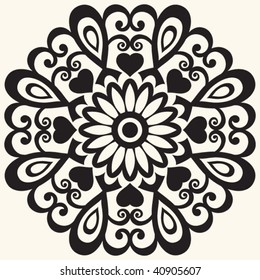elemento decorativo de diseño floral