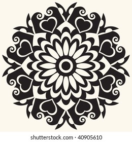 decorative floral design element