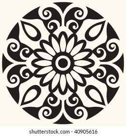 decorative floral design element