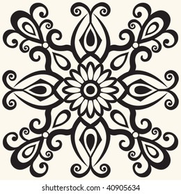 elemento decorativo de diseño floral