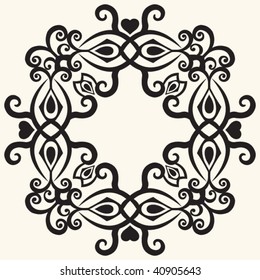 decorative floral design element