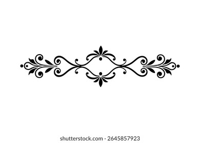 Decorative, floral design element with a black white and pink elegant plant flower ornament christmas, mandala, blue ornament, flower, christmas,ornament on an isolated background vector illustration.
