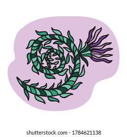 Decorative floral design element. Vector illustration