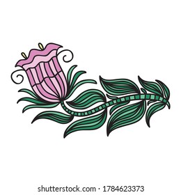 Diseño floral decorativo. Ilustración del vector