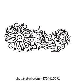 Diseño floral decorativo. Ilustración del vector