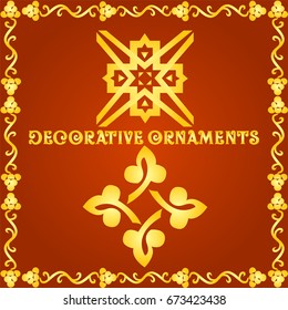 Decorative floral design elements and vector ornaments