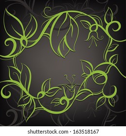 Decorative floral design. Vector illustration