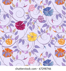 Decorative floral eastern seamless background.