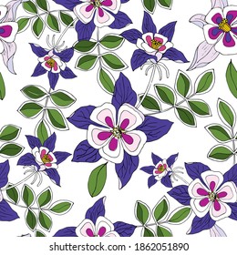 Elemento floral decorativo para el diseño. Patrón sin brillo en un fondo blanco. Ilustración vectorial.