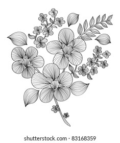 decorative floral element for your design