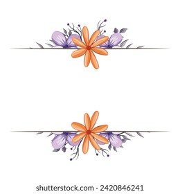 Decorative Floral Foliage Ornament for Wedding Invitation