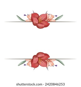 Decorative Floral Foliage Ornament for Wedding Invitation