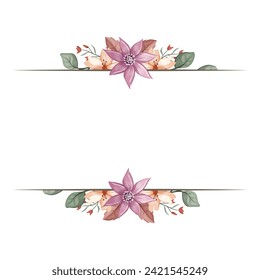 Decorative Floral Foliage Ornament for Wedding Invitation