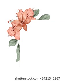 Decorative Floral Foliage Ornament for Wedding Invitation