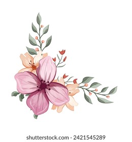 Decorative Floral Foliage Ornament for Wedding Invitation