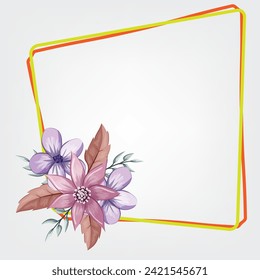 Decorative Floral Foliage Ornament for Wedding Invitation