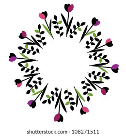 Decorative floral frame
