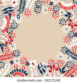Decorative floral frame