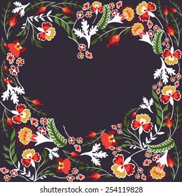 Decorative floral frame