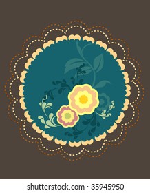 moldura floral decorativa