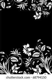 Decorative Floral frame for design, vector illustration