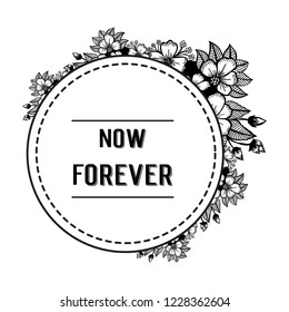 Decorative floral frame with flower vector art