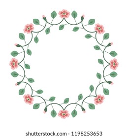 Decorative floral frame with roses