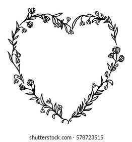 Sketch Heart Flower High Res Stock Images Shutterstock