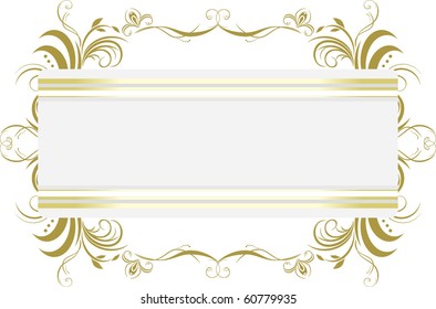 Decorative floral frame. Title. Vector