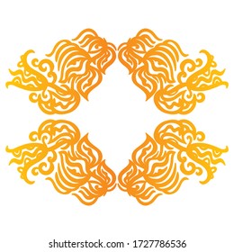 Decorative floral frame. Vector illustration