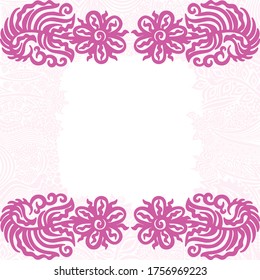 Decorative floral frame. Vector illustration