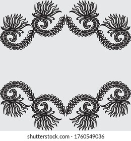 Marco floral decorativo. Ilustración del vector
