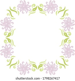 Dekorativer Blumenrahmen. Vektorgrafik