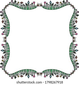 Marco floral decorativo. Ilustración del vector