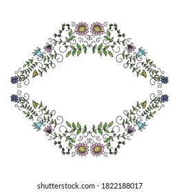 Marco floral decorativo. Ilustración del vector