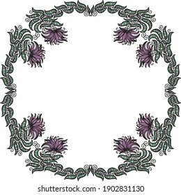 Marco floral decorativo. Ilustración del vector